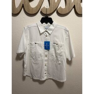 Columbia White Button Down Collar Size XL